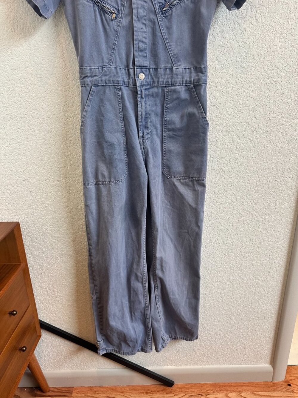 Zara, Pants Jumpsuit, Workwear, Small, Lightblue - Picture 5 of 9
